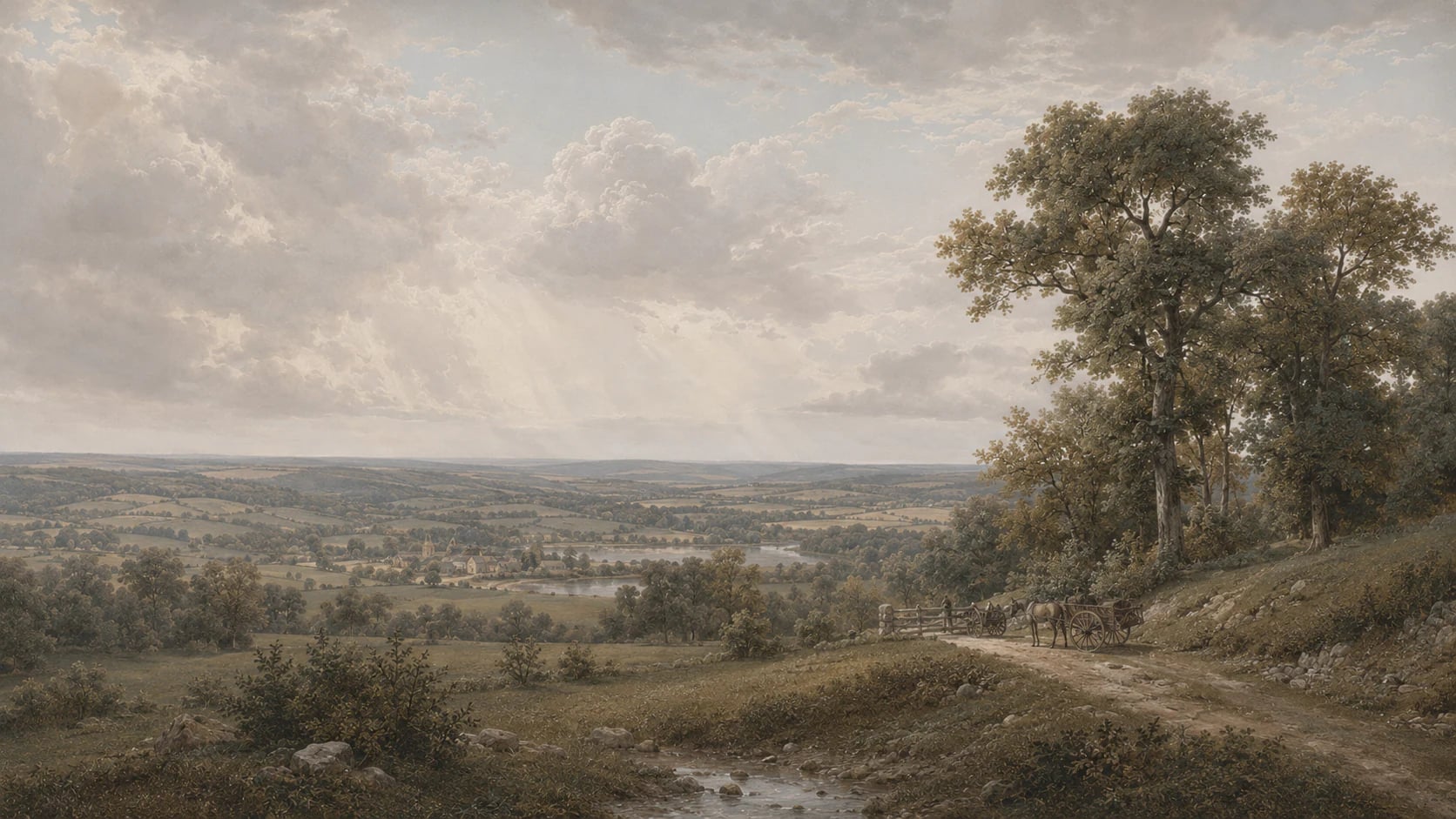 Panorama de vallée pastorale