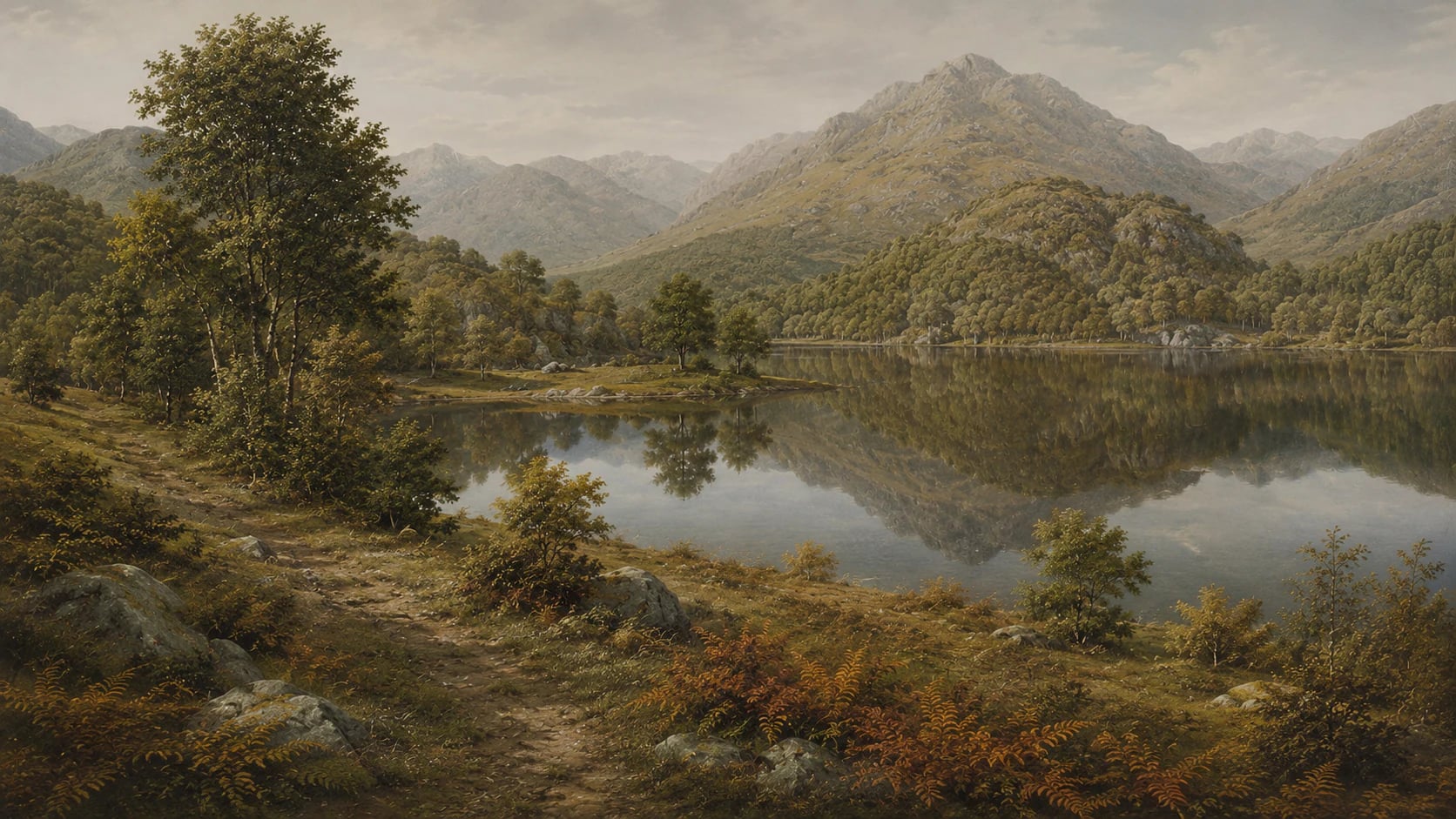 Reflective Mountain Lake