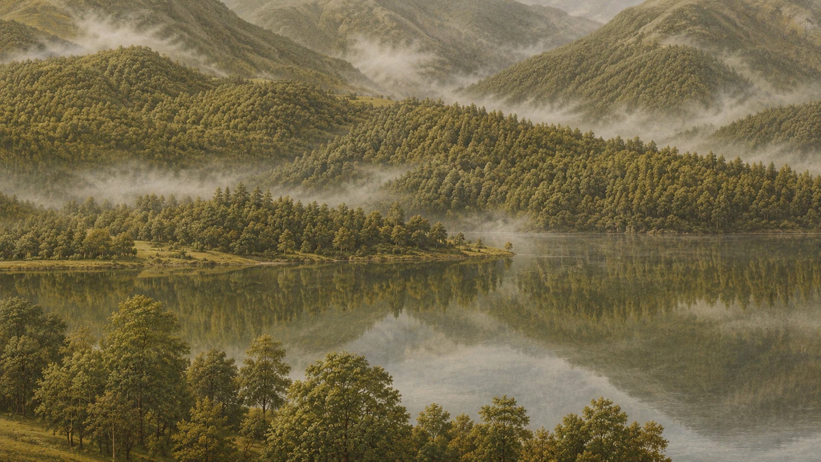 Misty Highland Lake