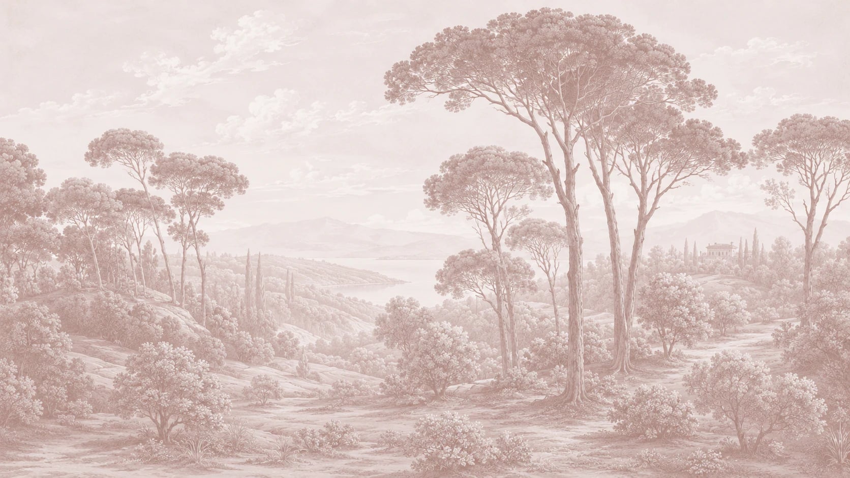 Dusty Rose Tuscan Vista