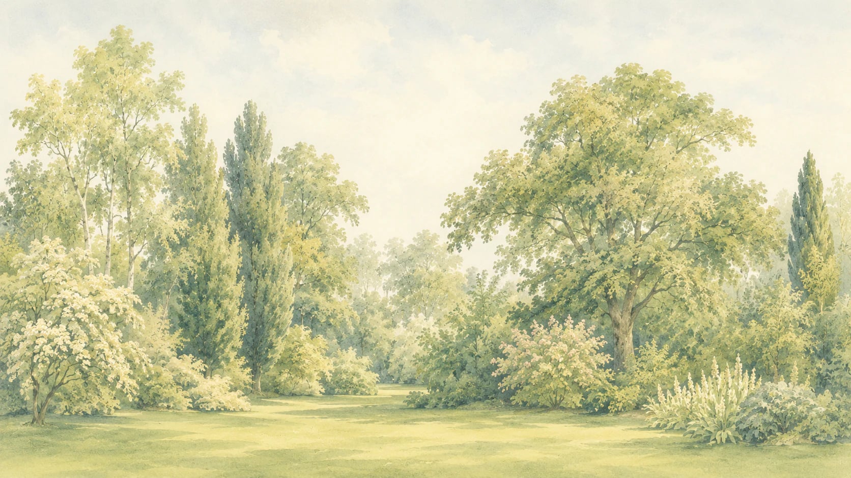 Pastorale Parklandschaft