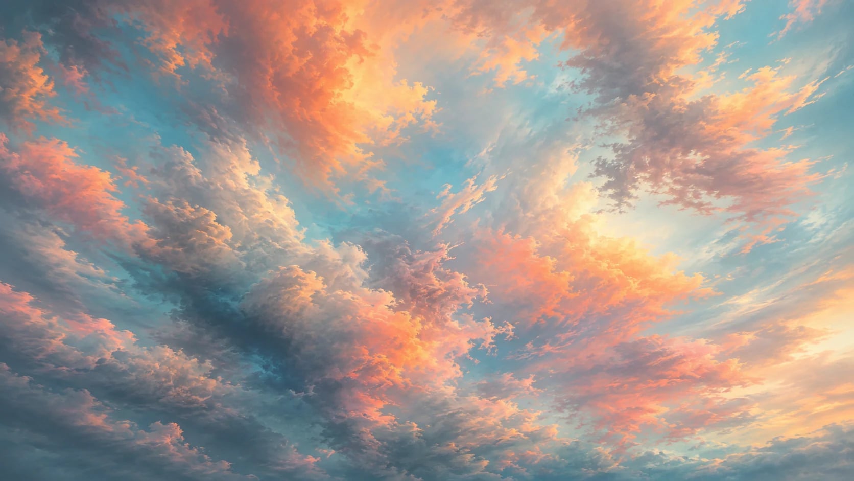 Nuages baroques au crépuscule