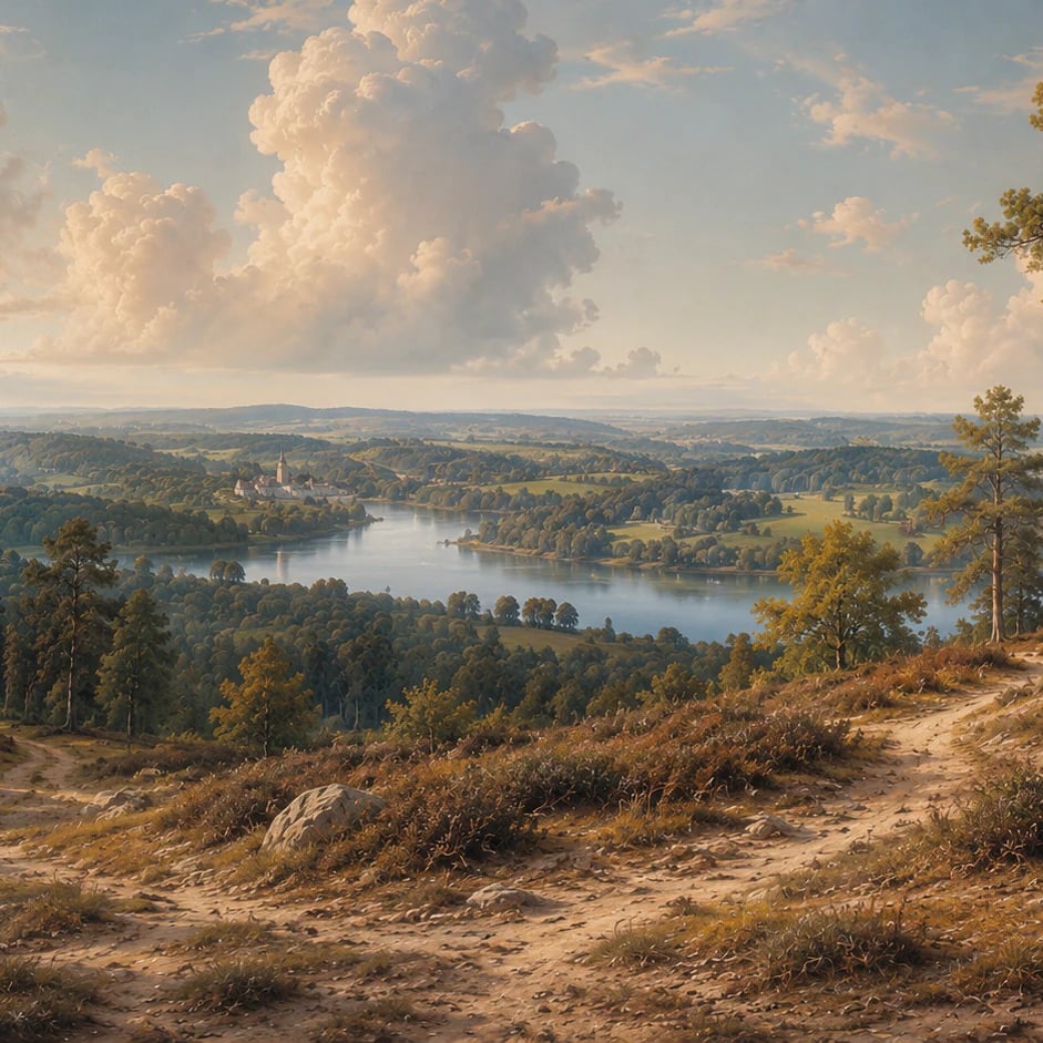 Nahaufnahme des Kunstwerks Sommerliches Seetal im Druckmaßstab