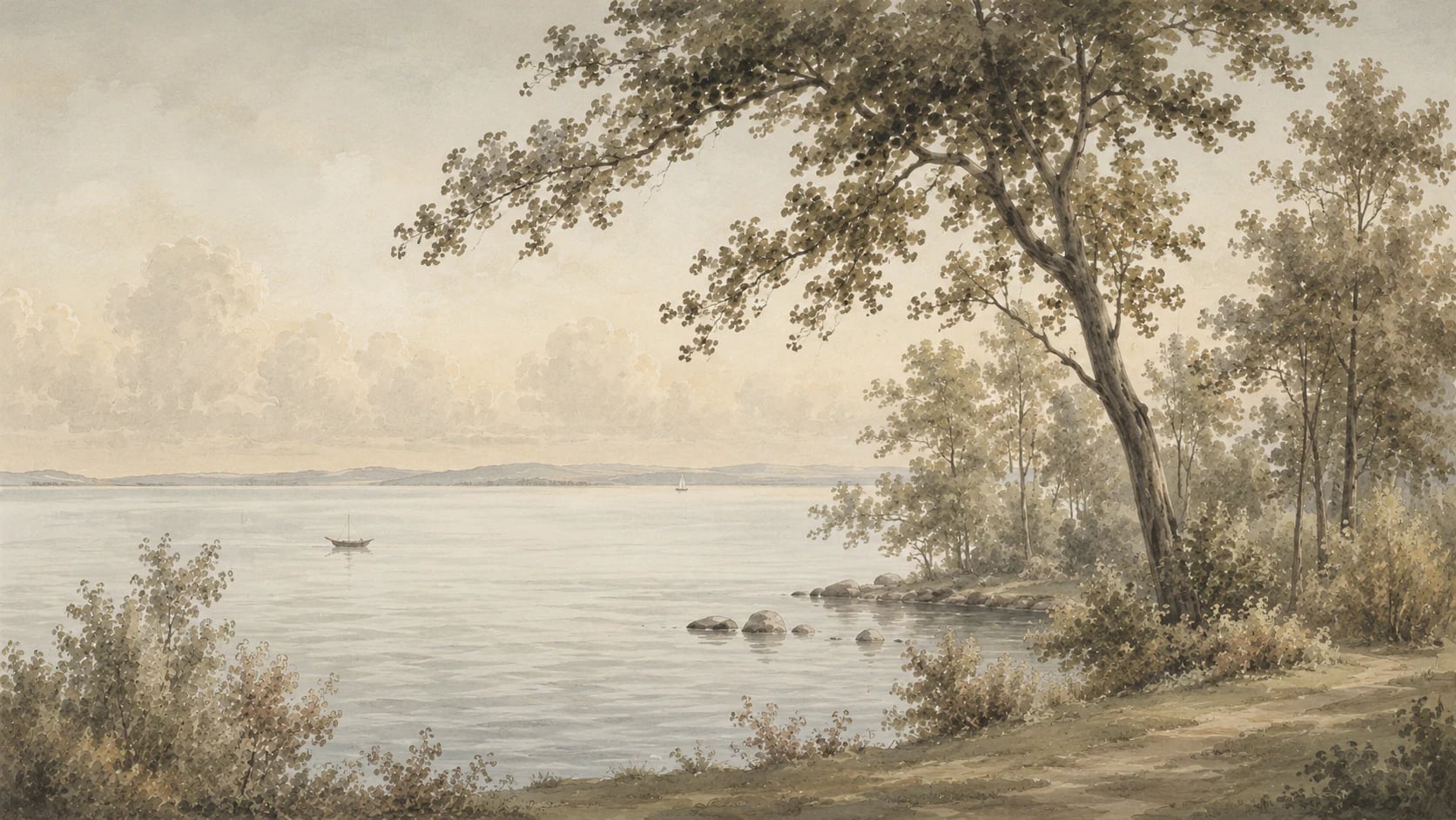 Rive paisible du lac