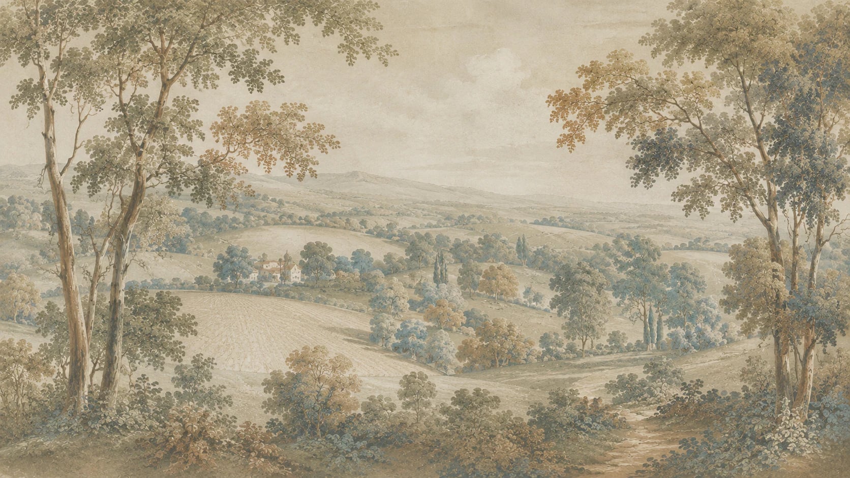 Sanfte Hügellandschaft