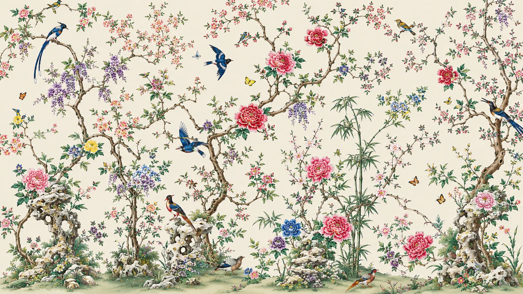 Chinoiserie Peony Garden