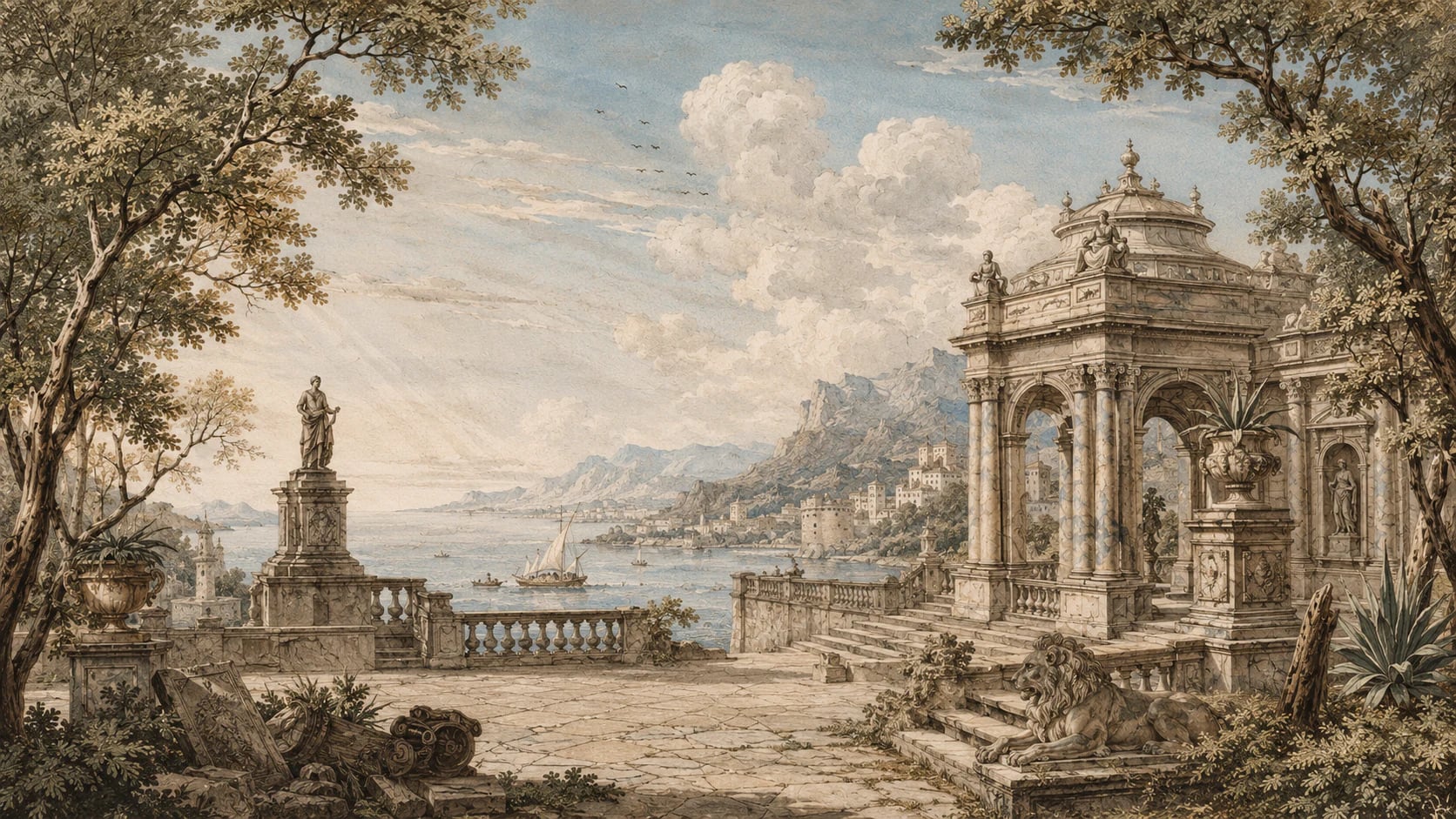 Vue depuis la terrasse classique