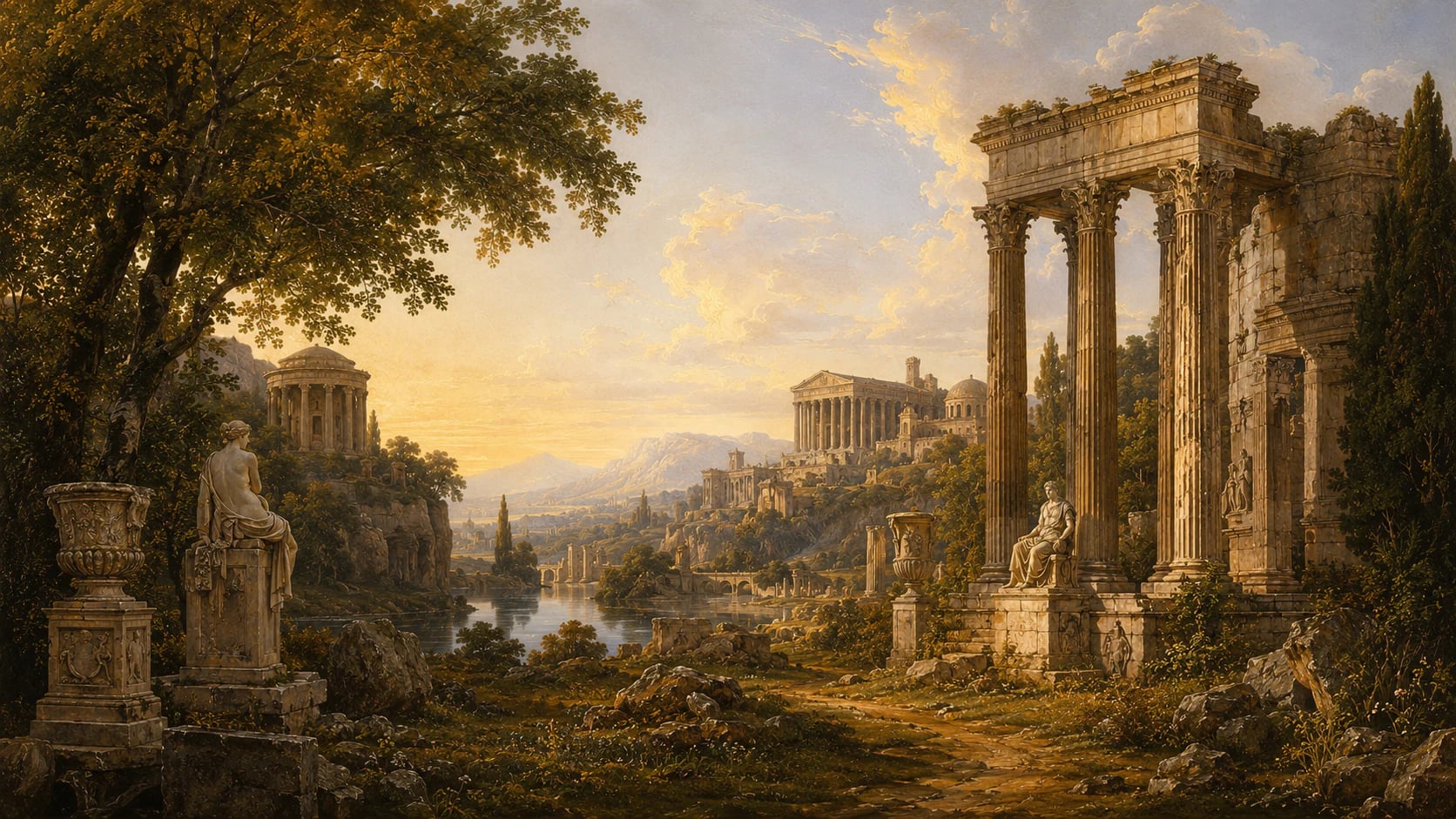 Ruines de temple classique