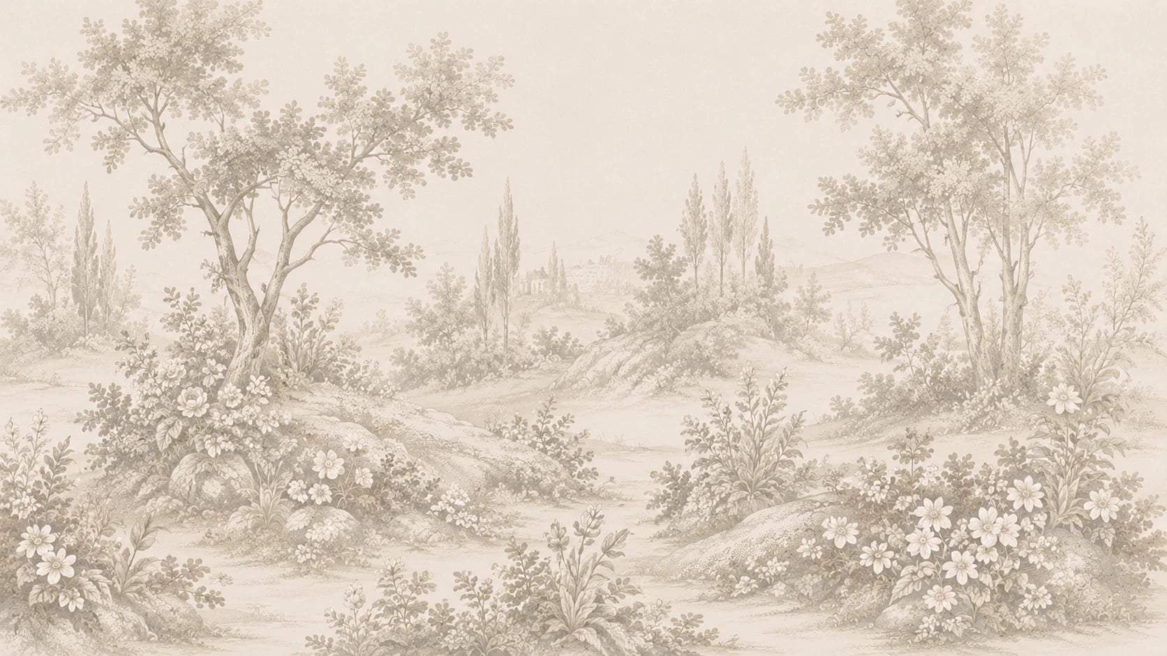 Pastoral Wildflower Hillside