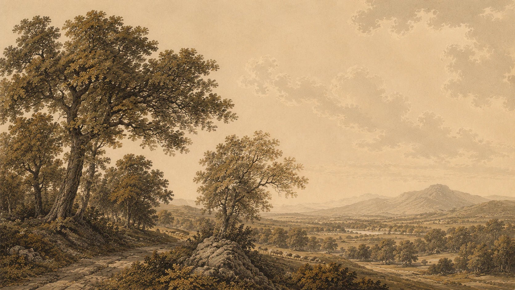 Eichental in Sepia