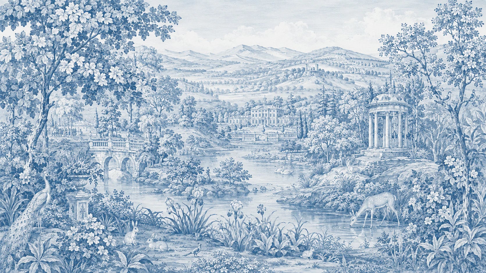 Toile du château au bord du lac