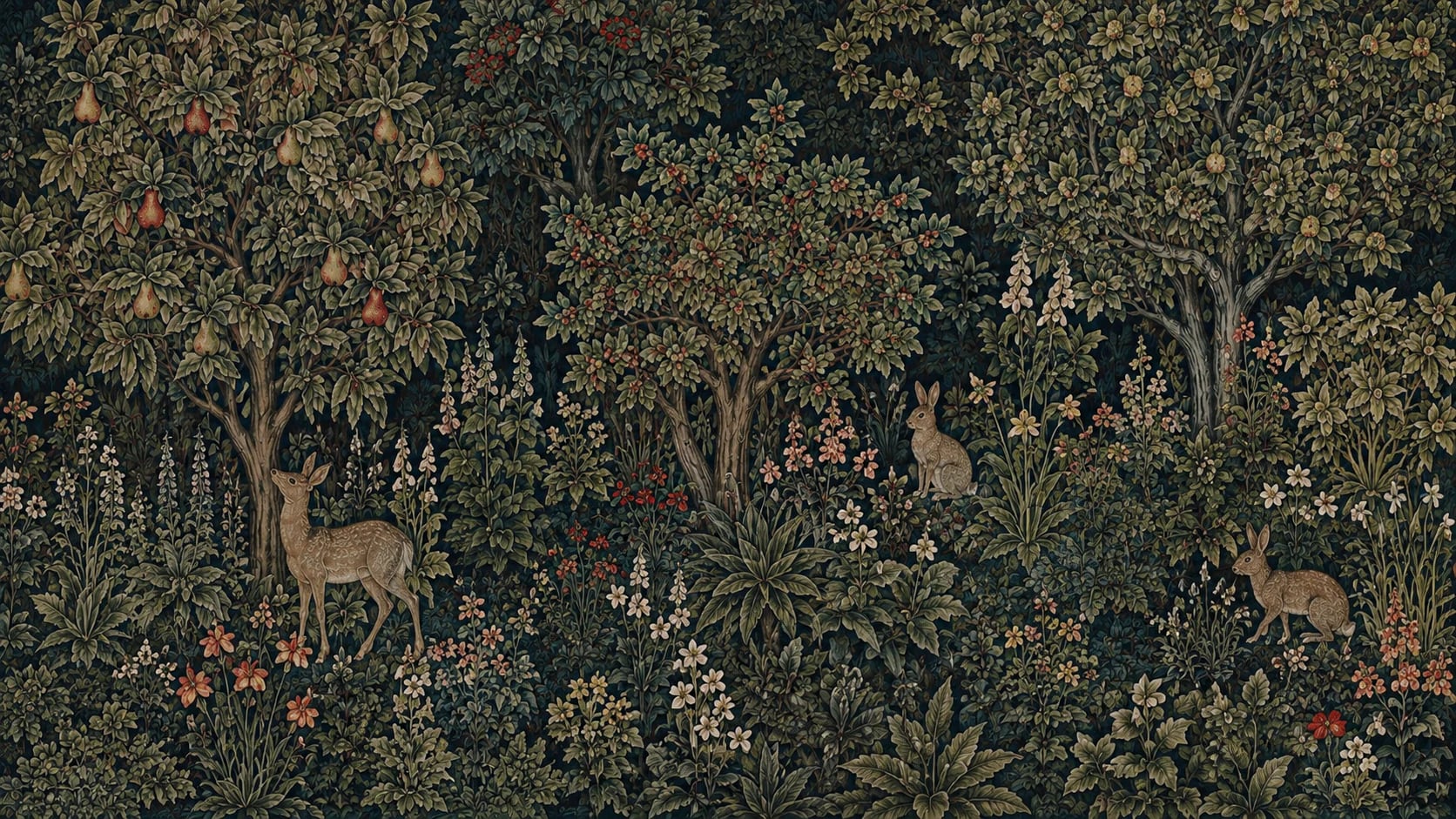 Tapisserie de verdure forestière