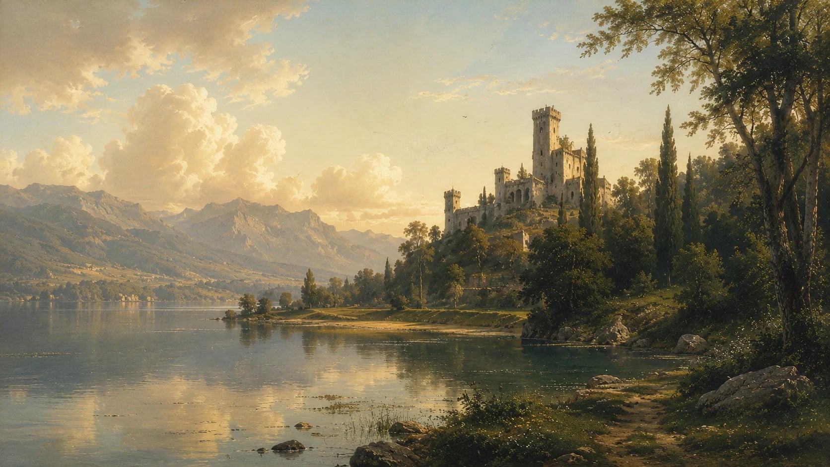 Forteresse au bord du lac