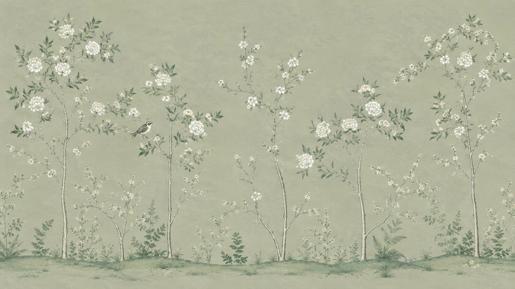 Adaçayı Yeşili Chinoiserie Koru