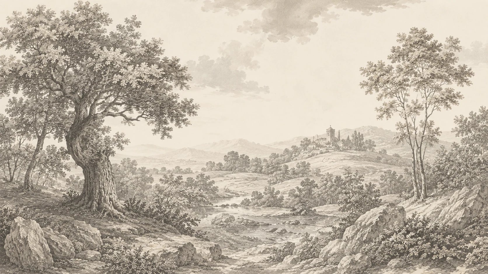 Pastorale de la colline aux chênes