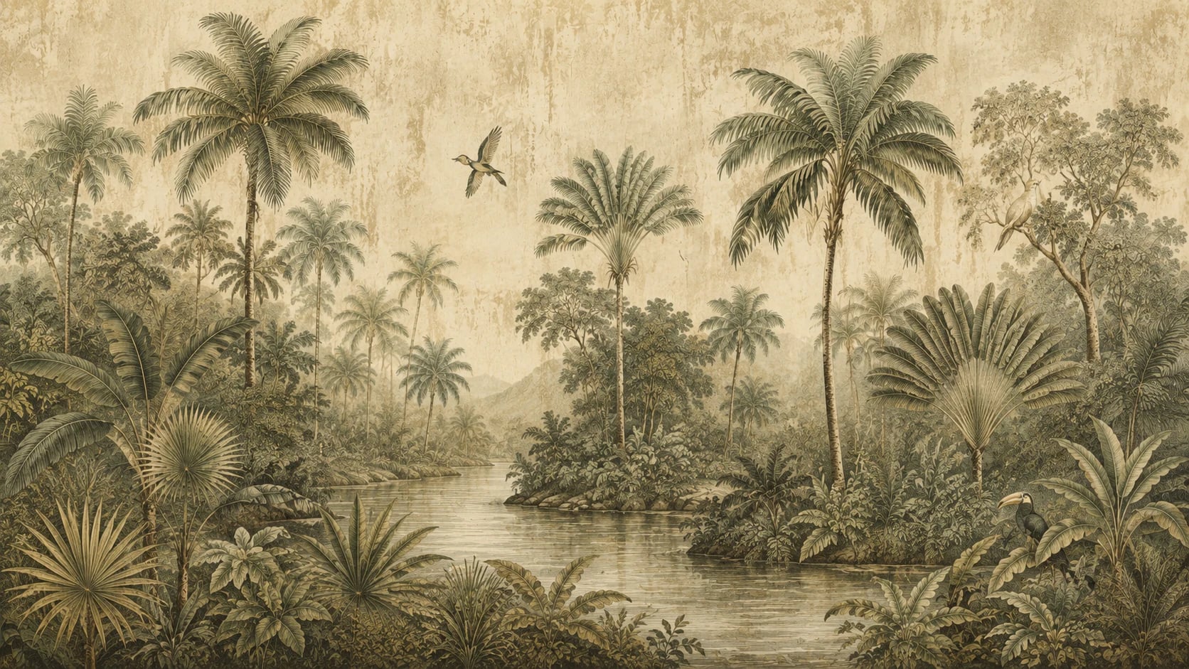 Antique River Palms