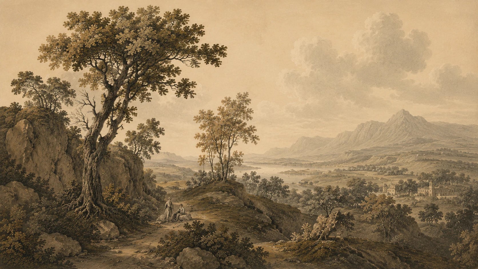 Pastoral Valley Sepia