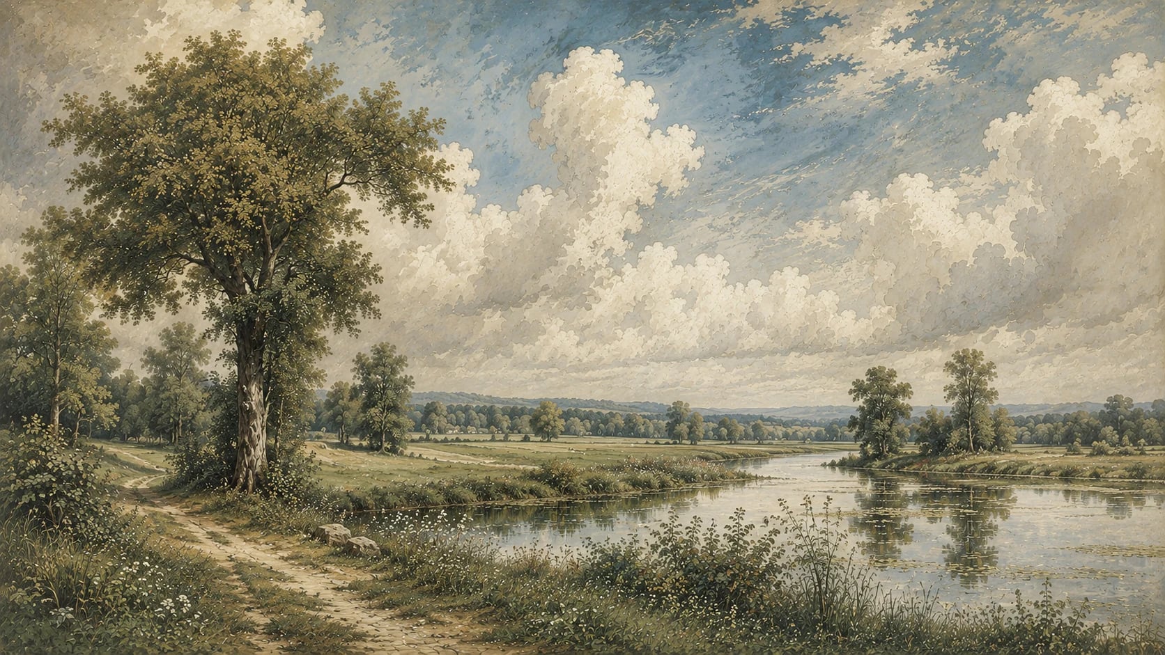 Pastorale Flusswiese