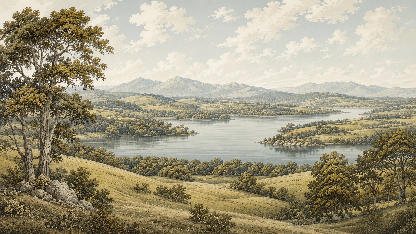 Vue sur le lac des Highlands