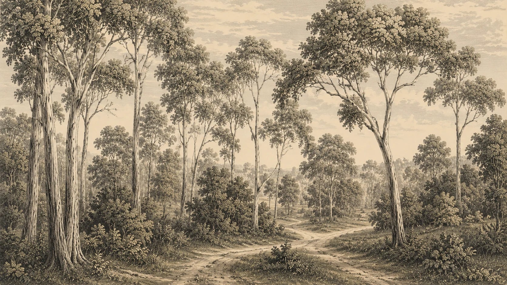 Woodland Path Etching