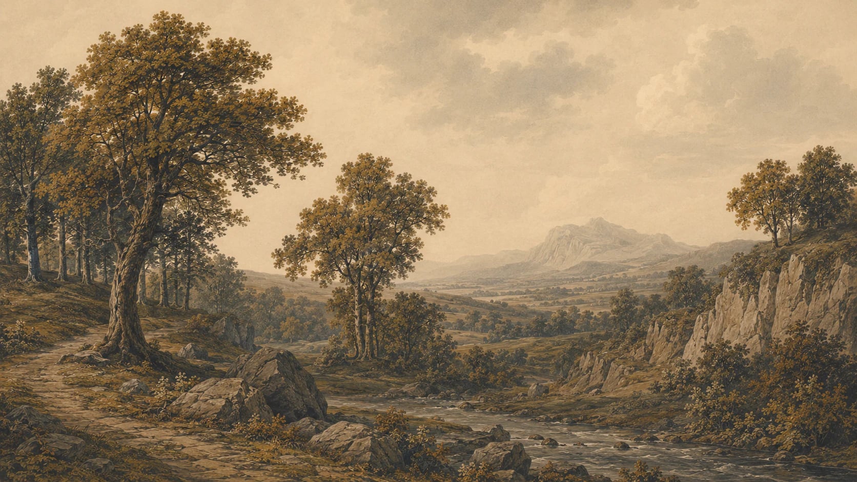 Vallée rocheuse et rivière