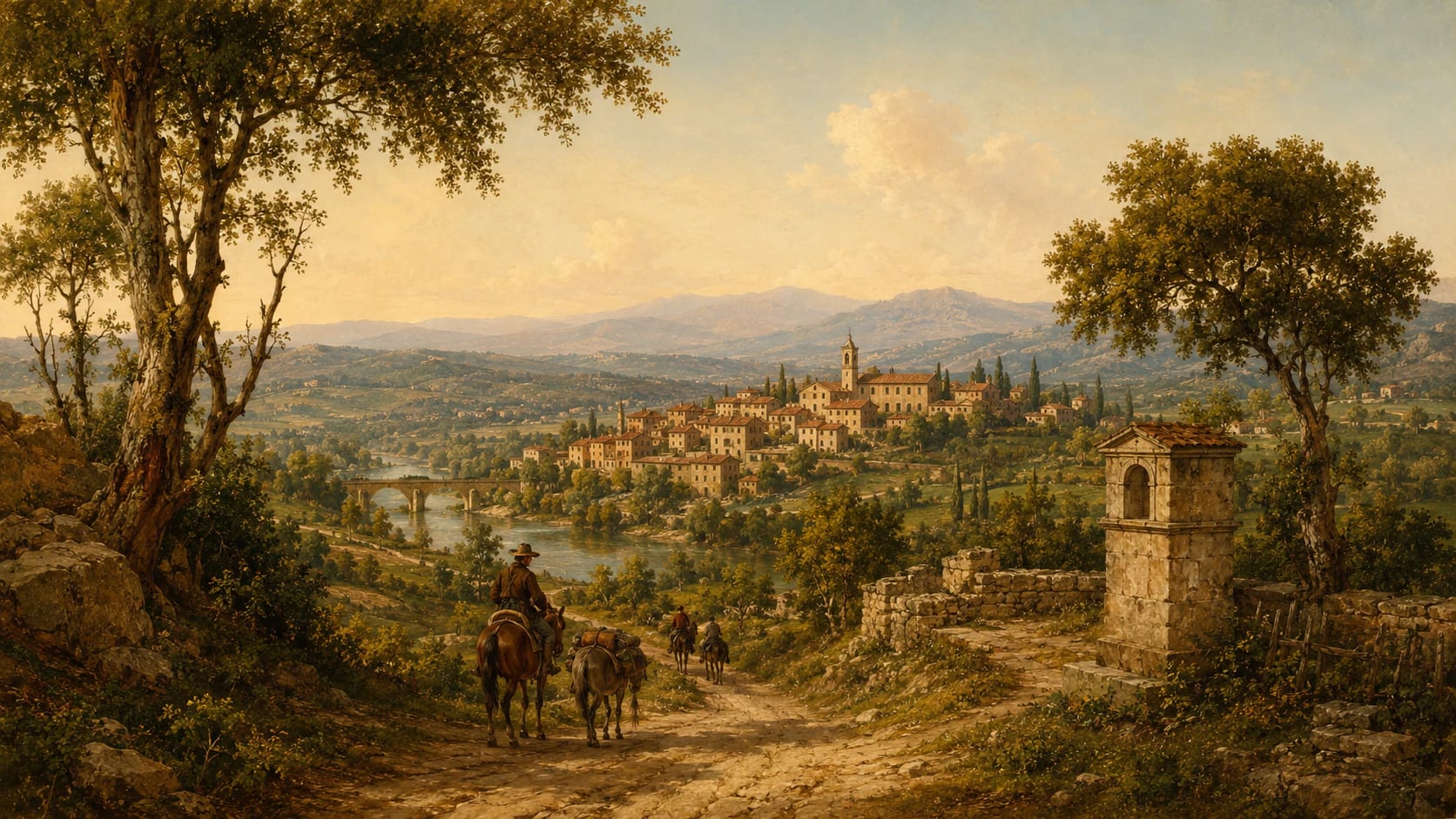Vue sur les collines toscanes