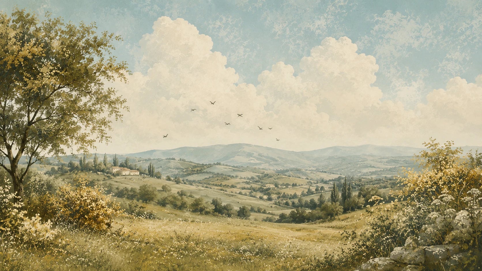 Toskanischer Wiesenblick