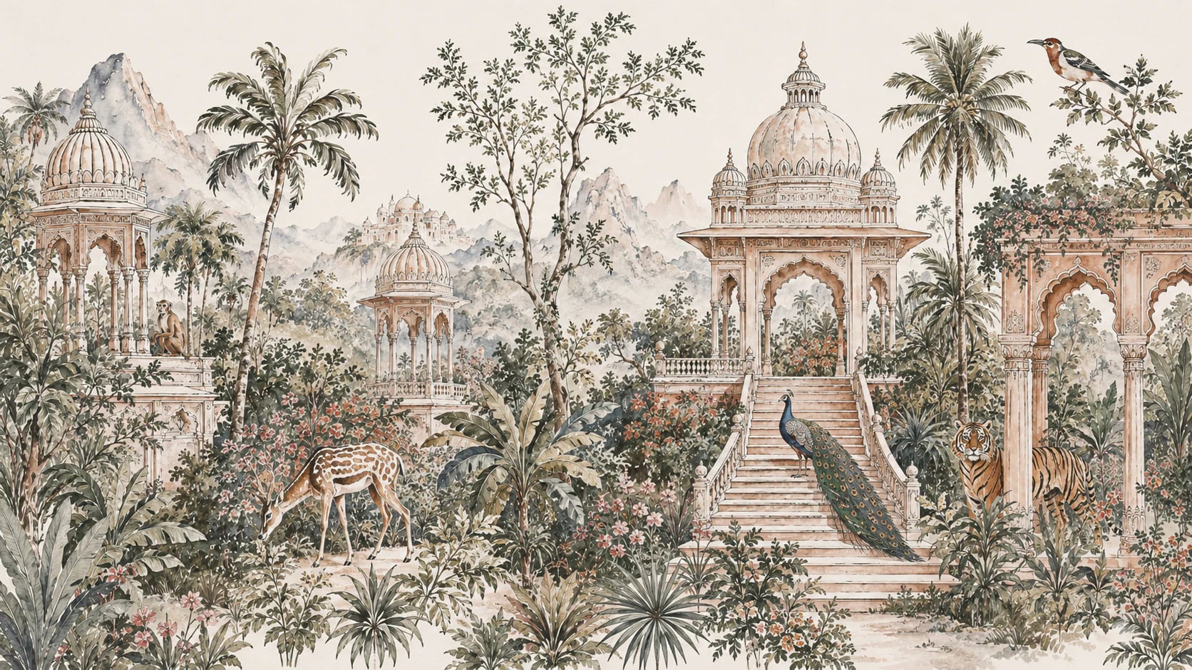 Jardin de palais moghol