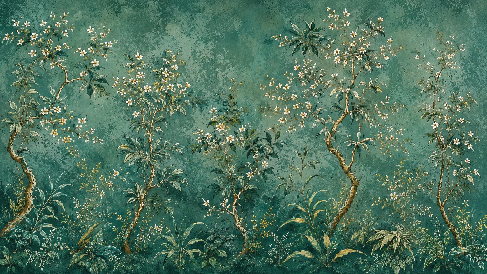 Flores de jade Chinoiserie