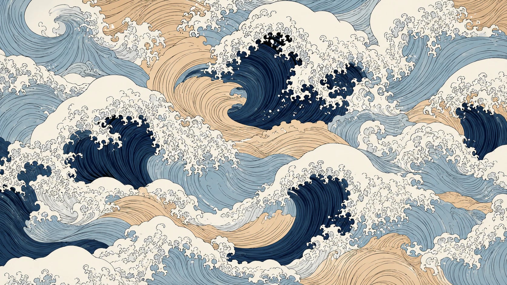 Vagues d'océan déferlantes