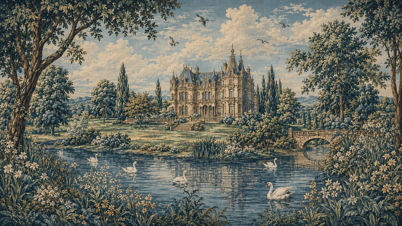 Lac aux cygnes du château