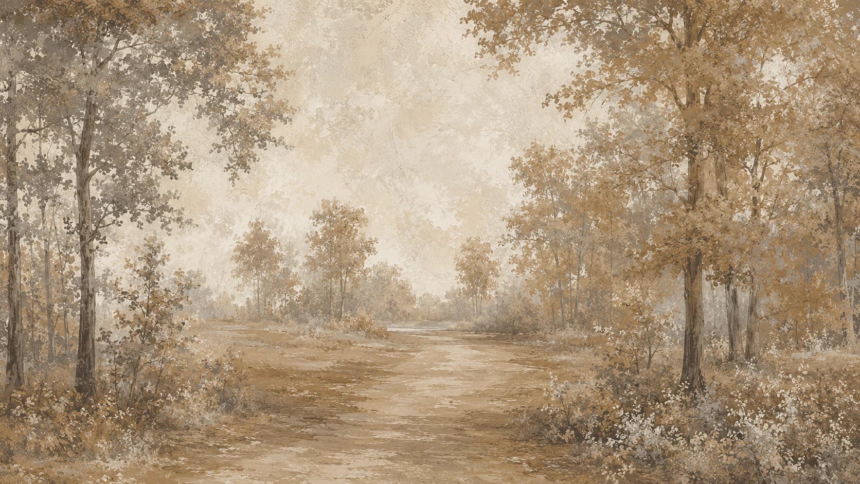 Sepia Woodland Path
