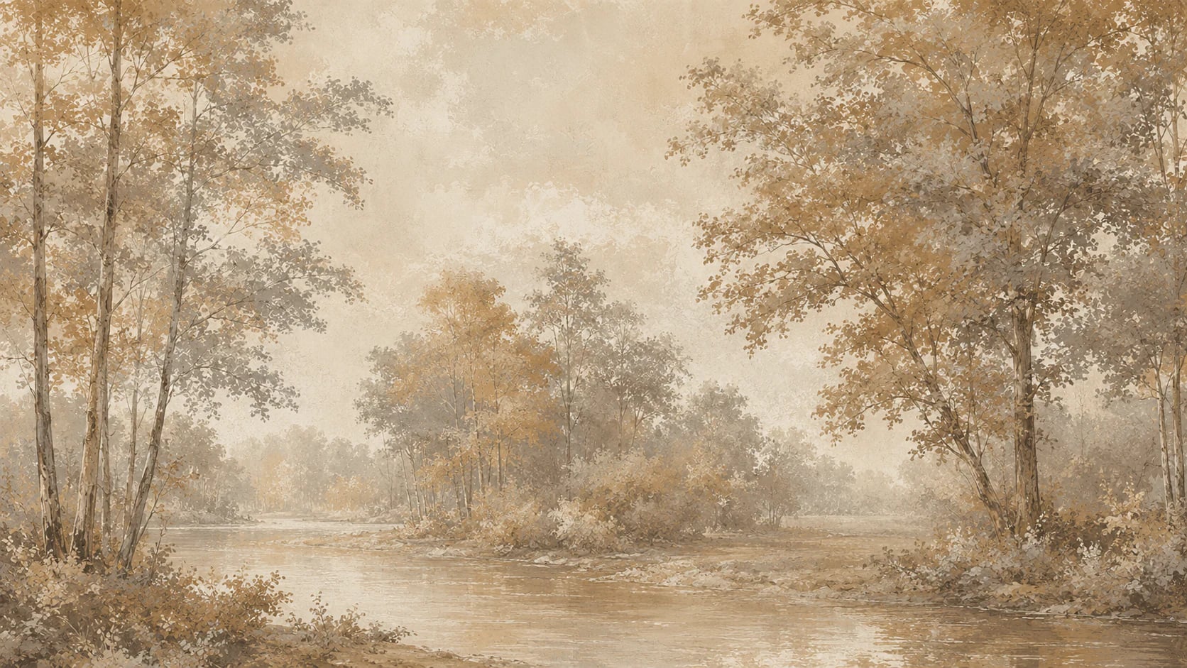 Sepia River Grove