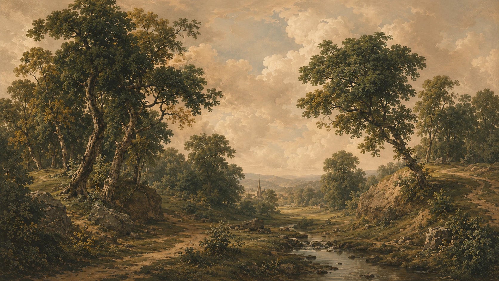Vallée boisée au ruisseau