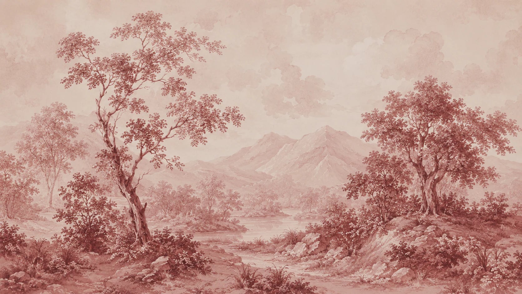Pembe Kırsal Toile