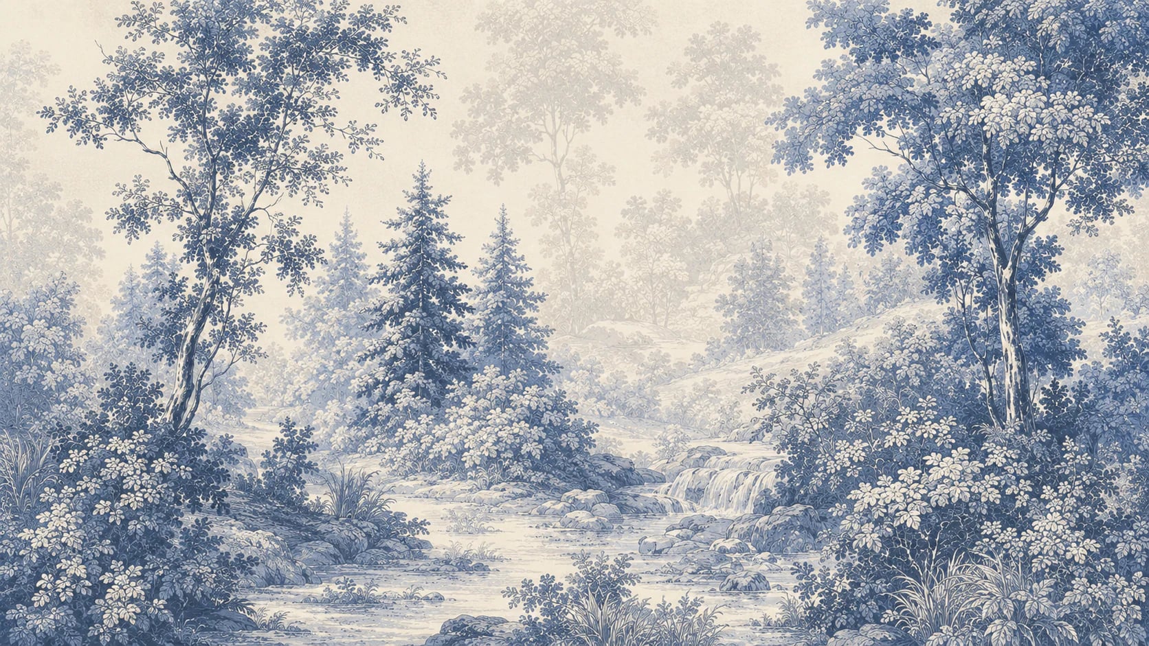 Toile Ruisseau sous-bois