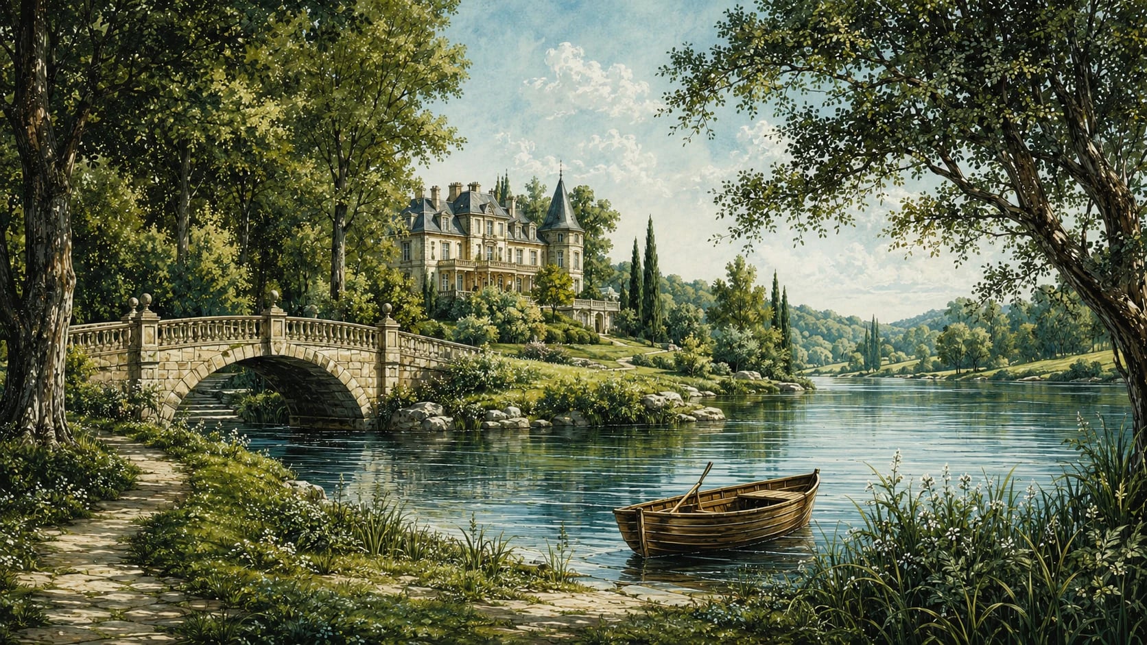 Finca con chateau junto al río