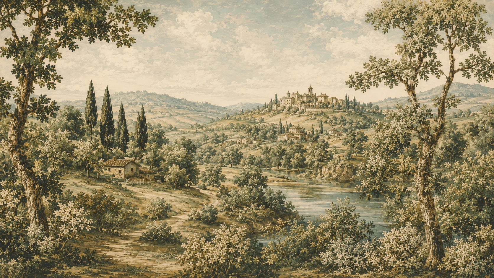 Vista del río toscano