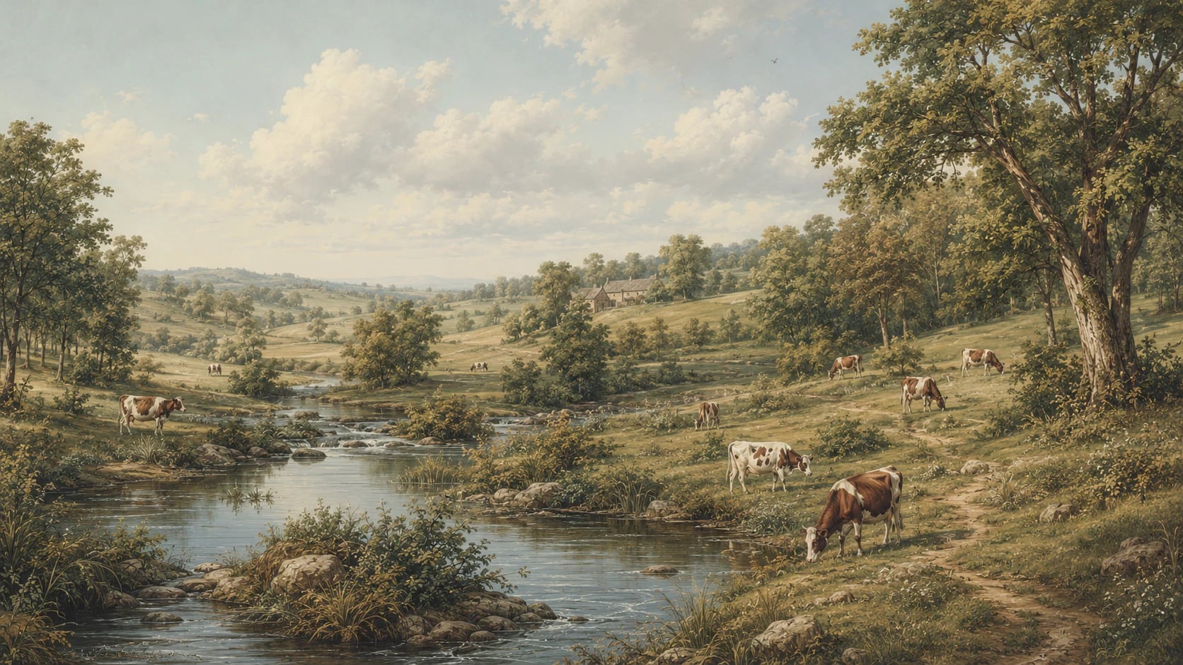 Pastoral River Meadow