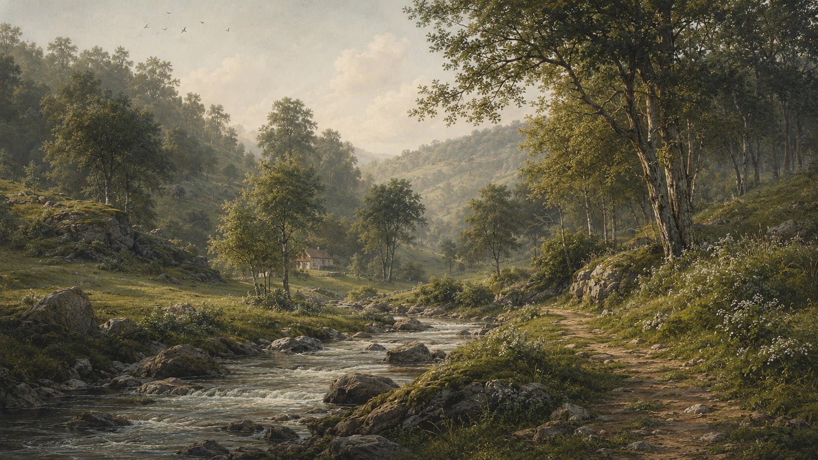 Pastoral Stream Valley