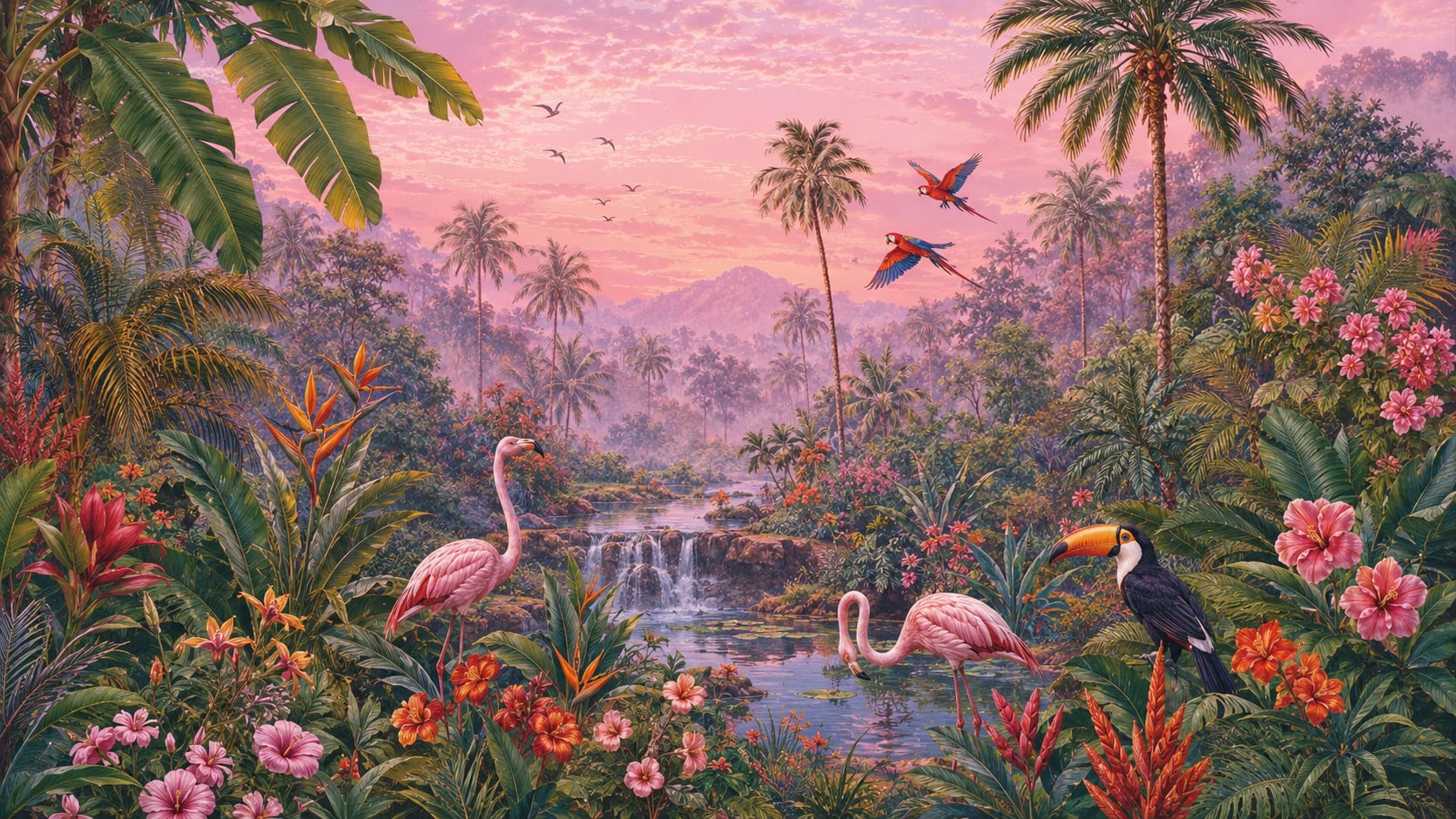 Gün Batımı Flamingo Lagünü