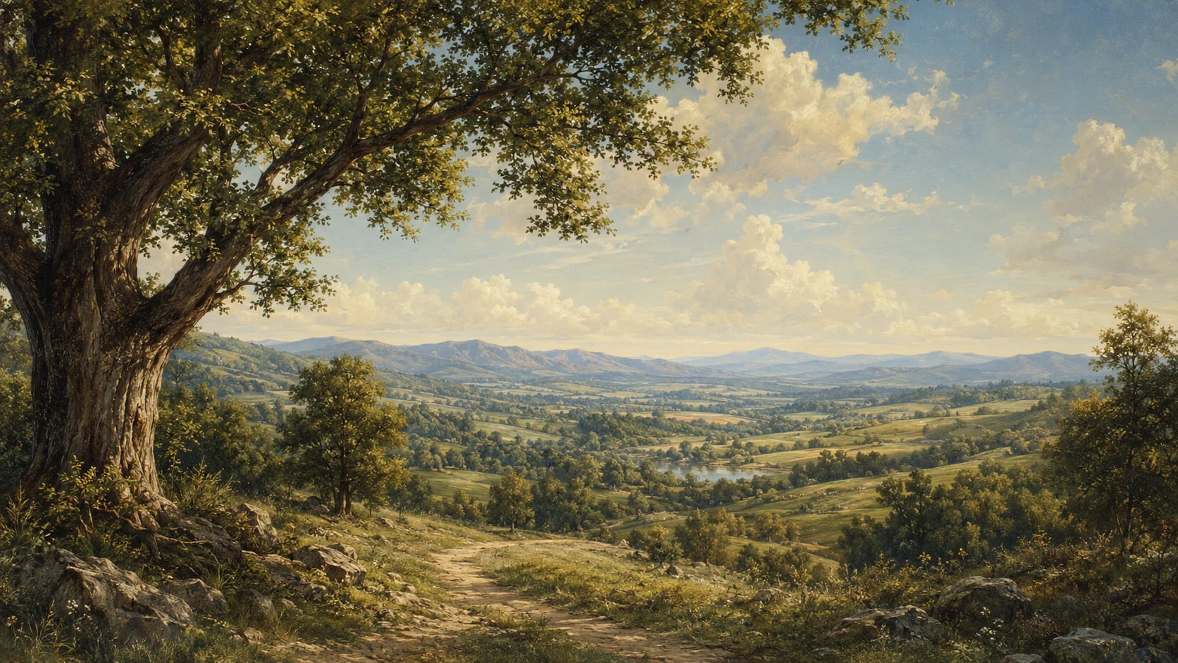 Sunlit Oak Valley