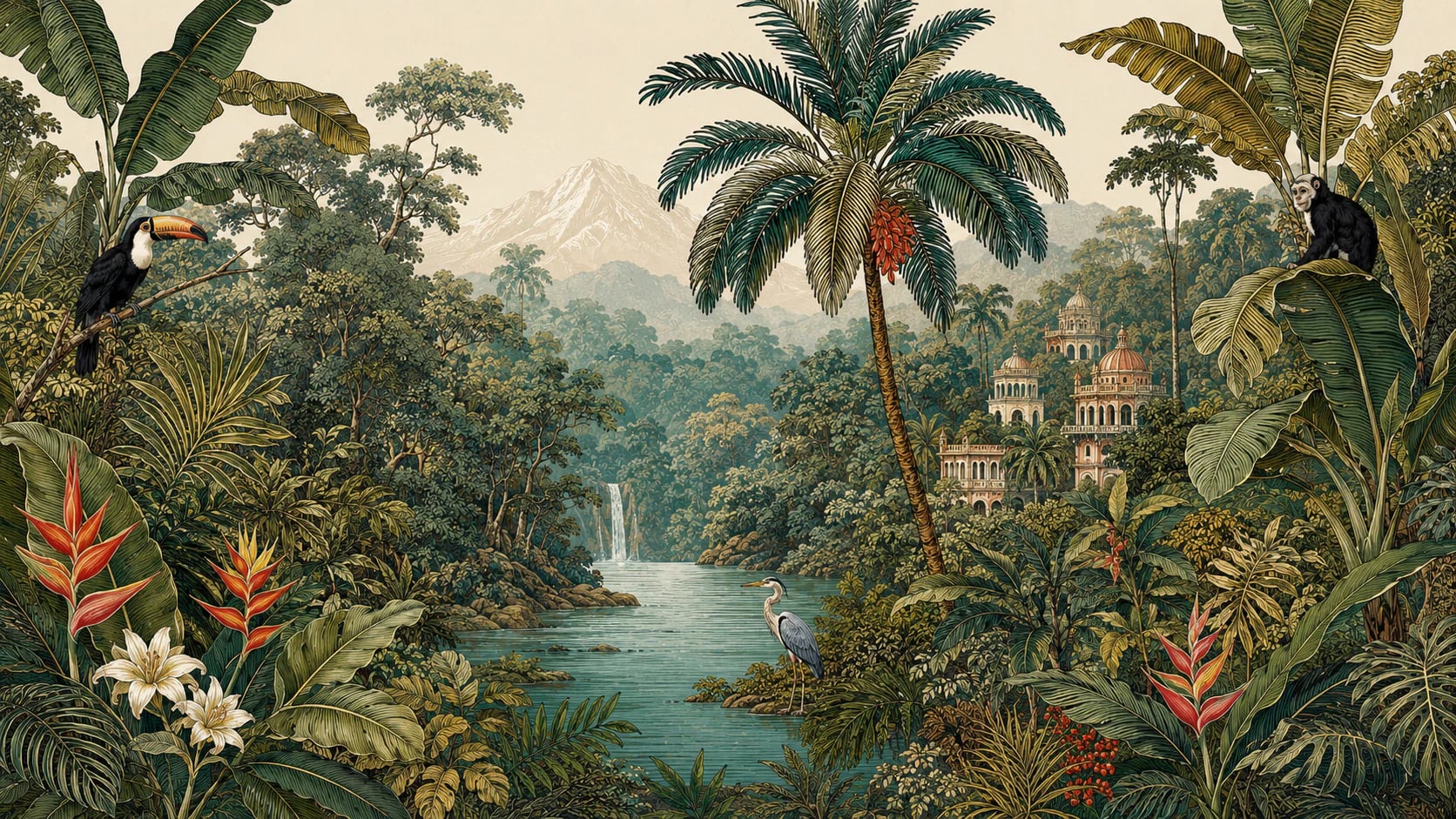 Vue sur le palais tropical