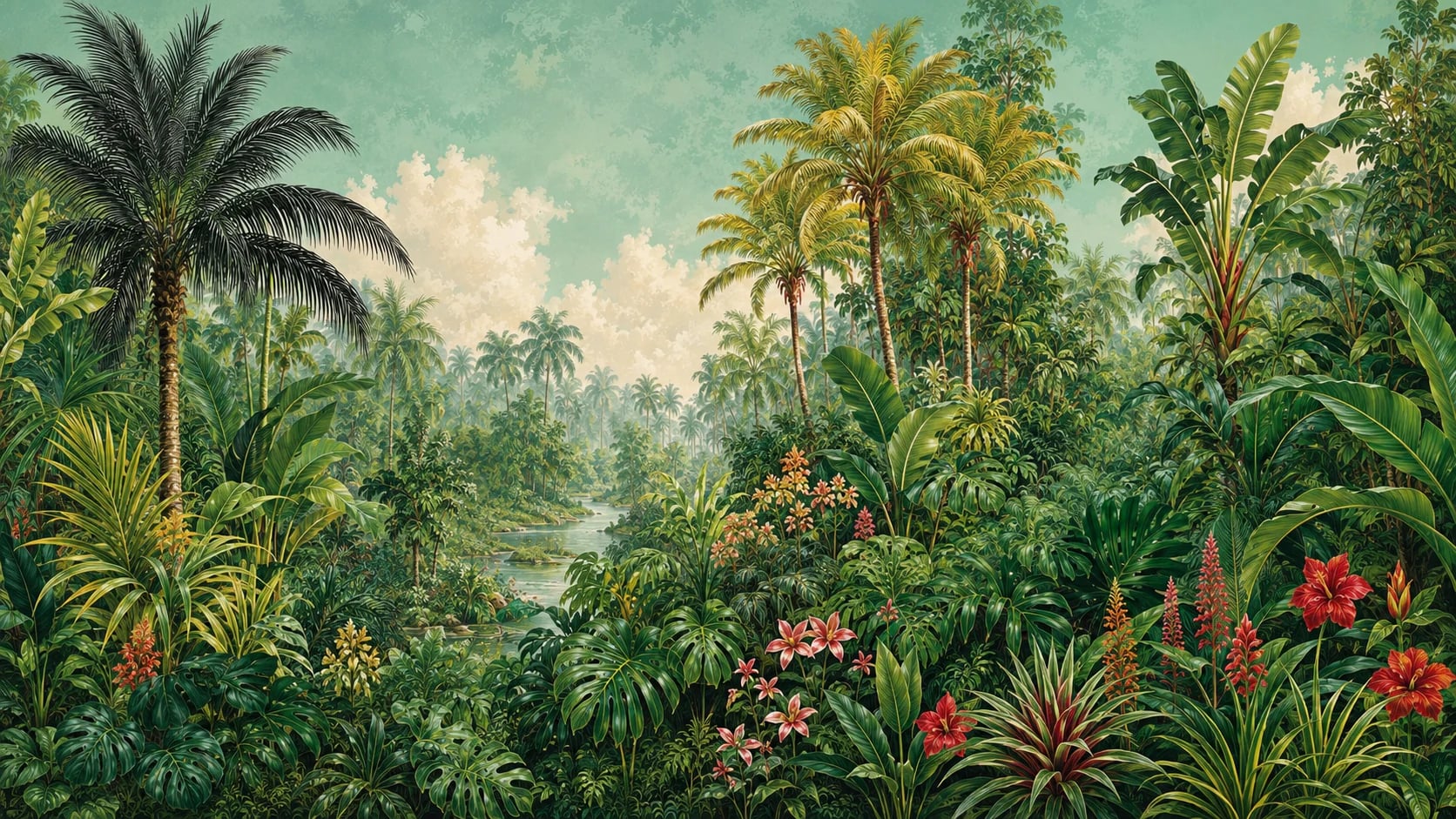 Vintage Jungle River