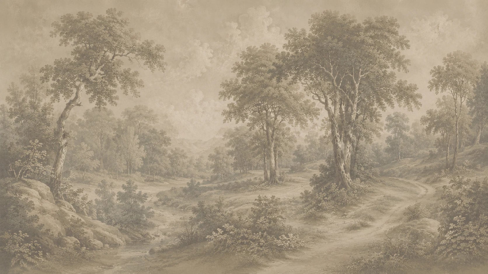 Antique Woodland Glade