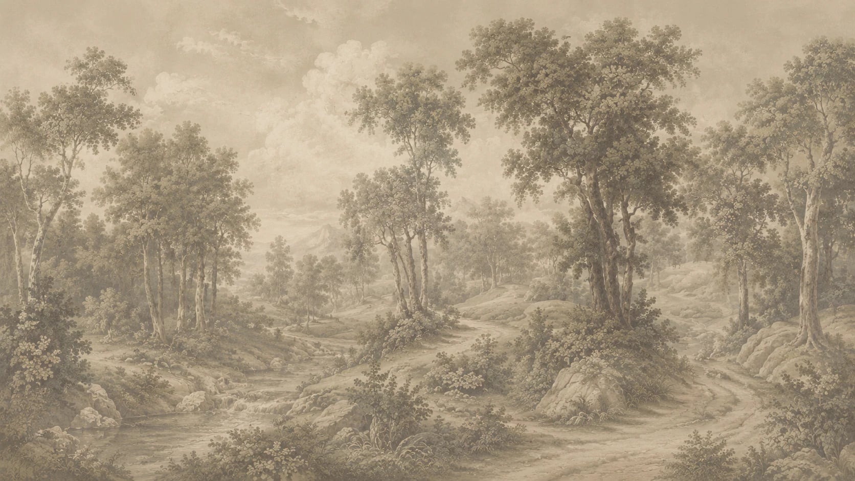 Sepia-Waldweg