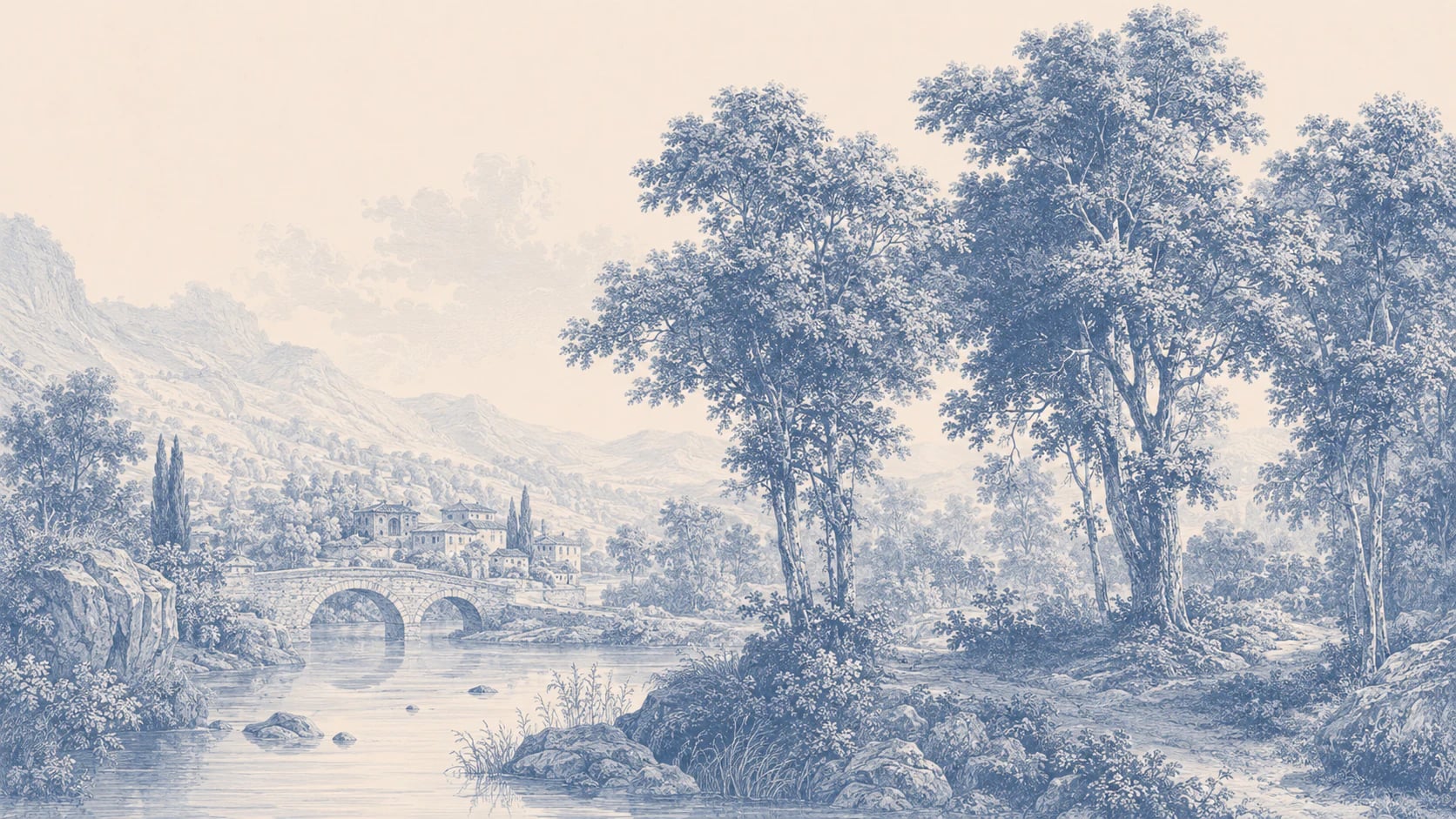 Pont de pierre pastoral
