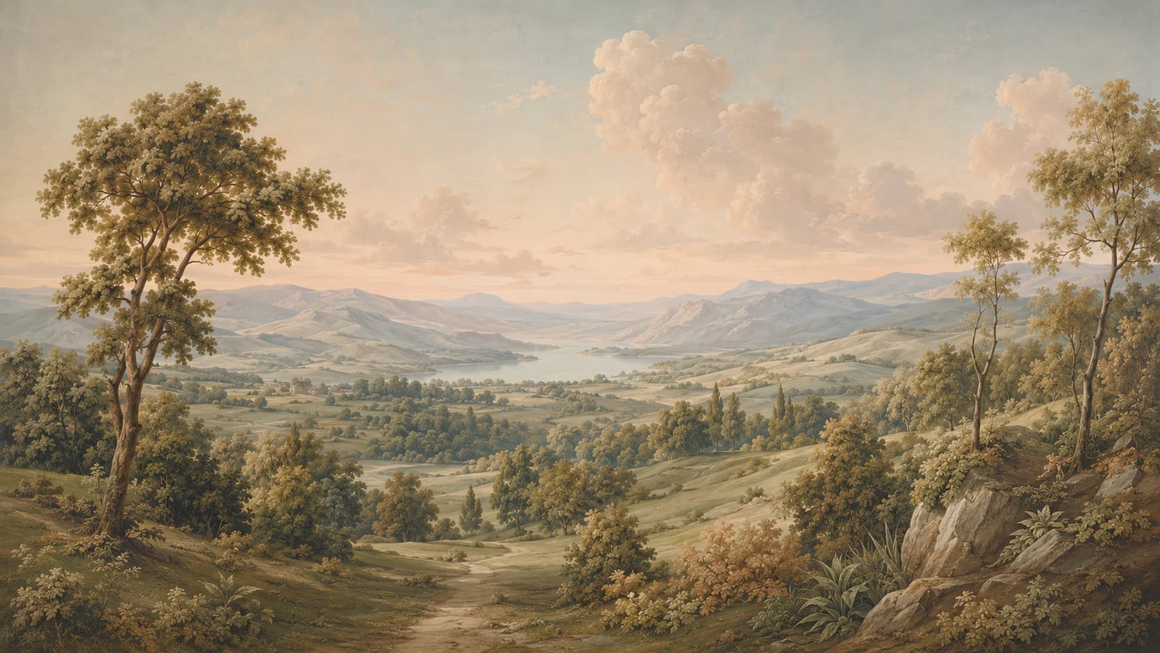 Vue sur la vallée pastorale