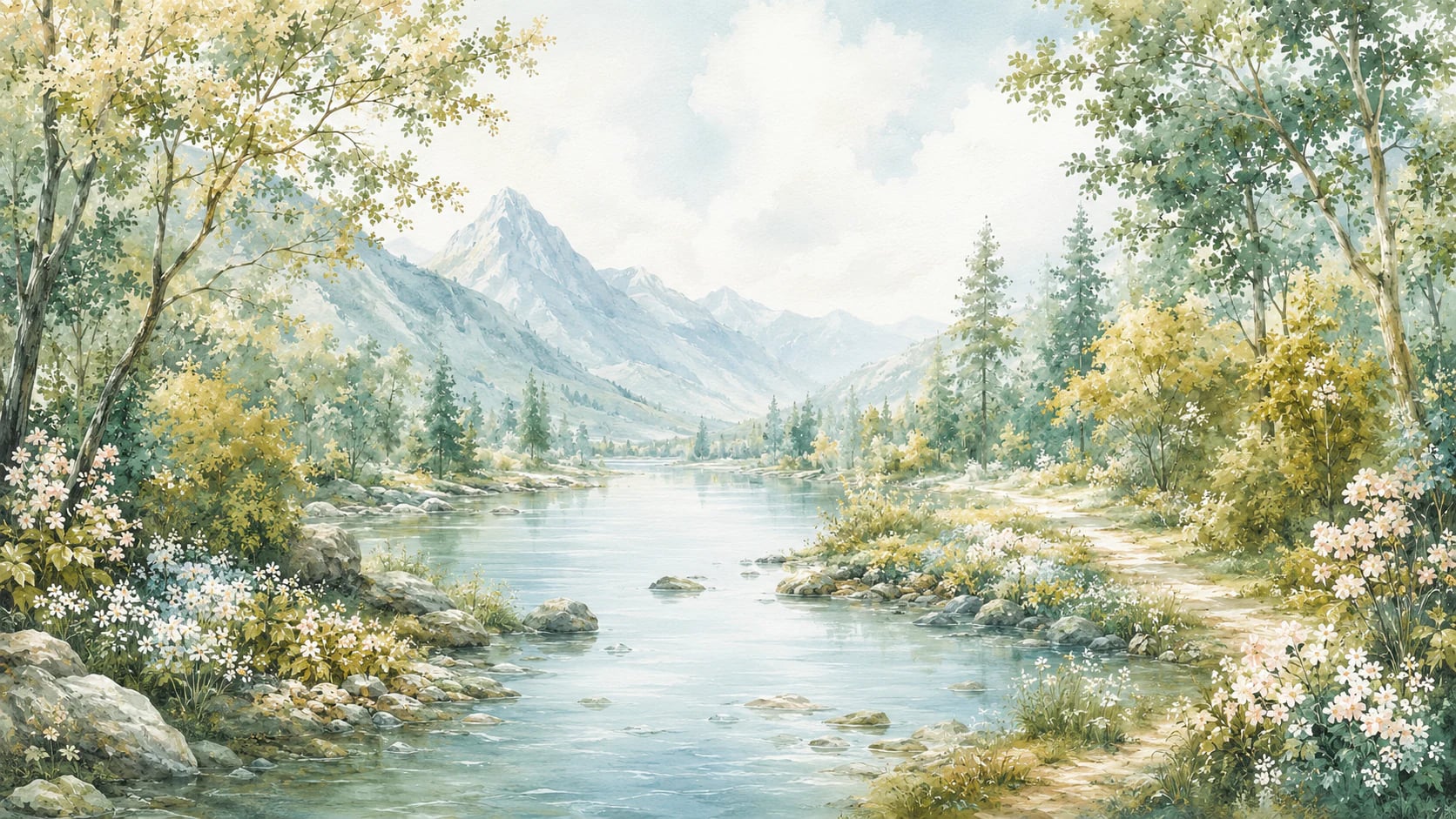 Valle fluvial alpino