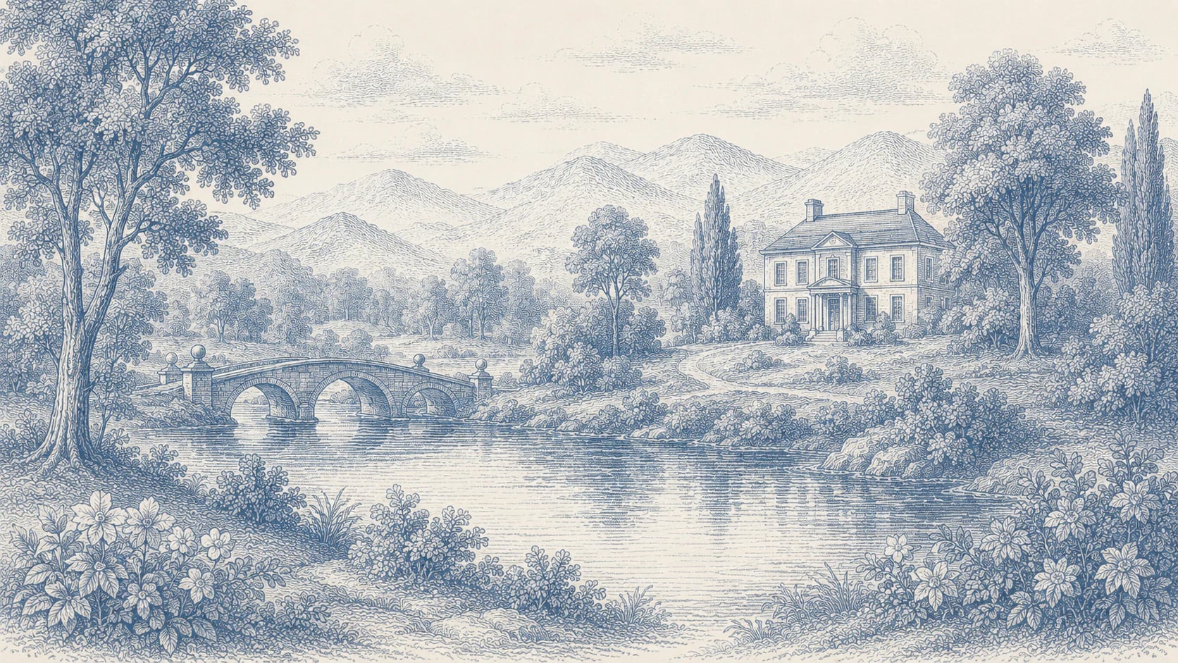 Pont de rivière du domaine